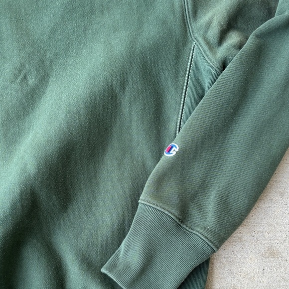 Champion Vintage Dark Green Reverse Weave Crewneck Sweatshirt - Picture 3 of 13